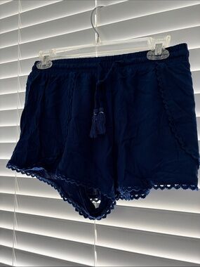Primark Navy Blue Lace Trim Women’s Lounge Shorts